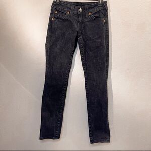 True Religion Black Skinny Jeans Size 27